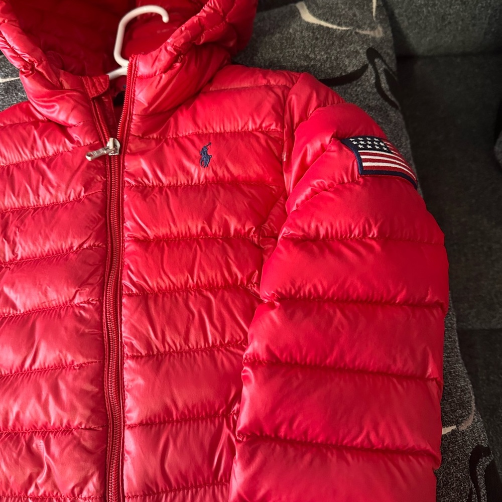 Polo by Ralph Lauren Red Kids Puffer Jacket - Picture 2 of 3